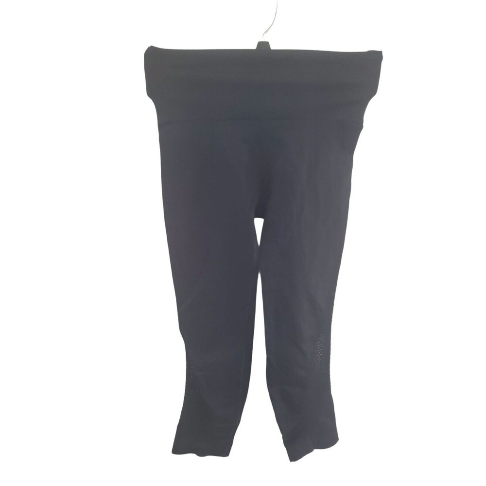 Athleta Legging Capri XS Womens High Rise Skinny Leg Black Cut Out Athletic Bott